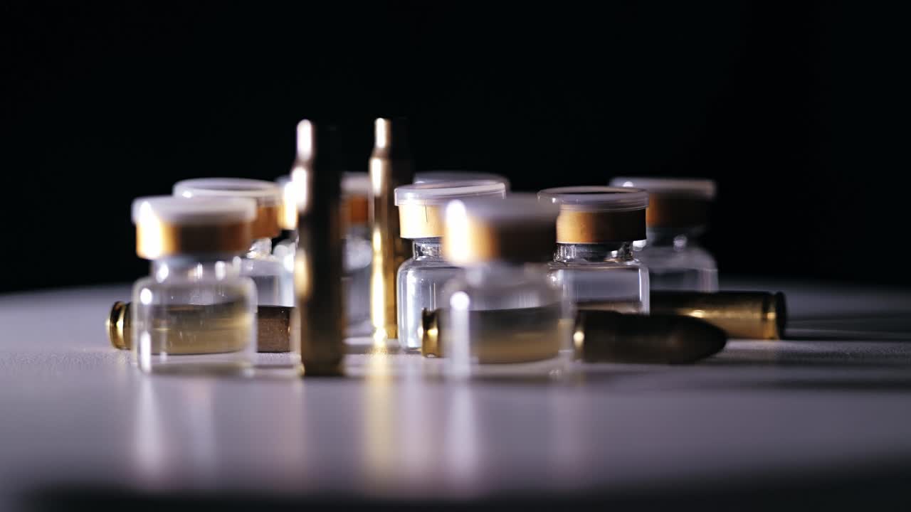 Symbolic still life representing vaccine diplomacy and global power shift