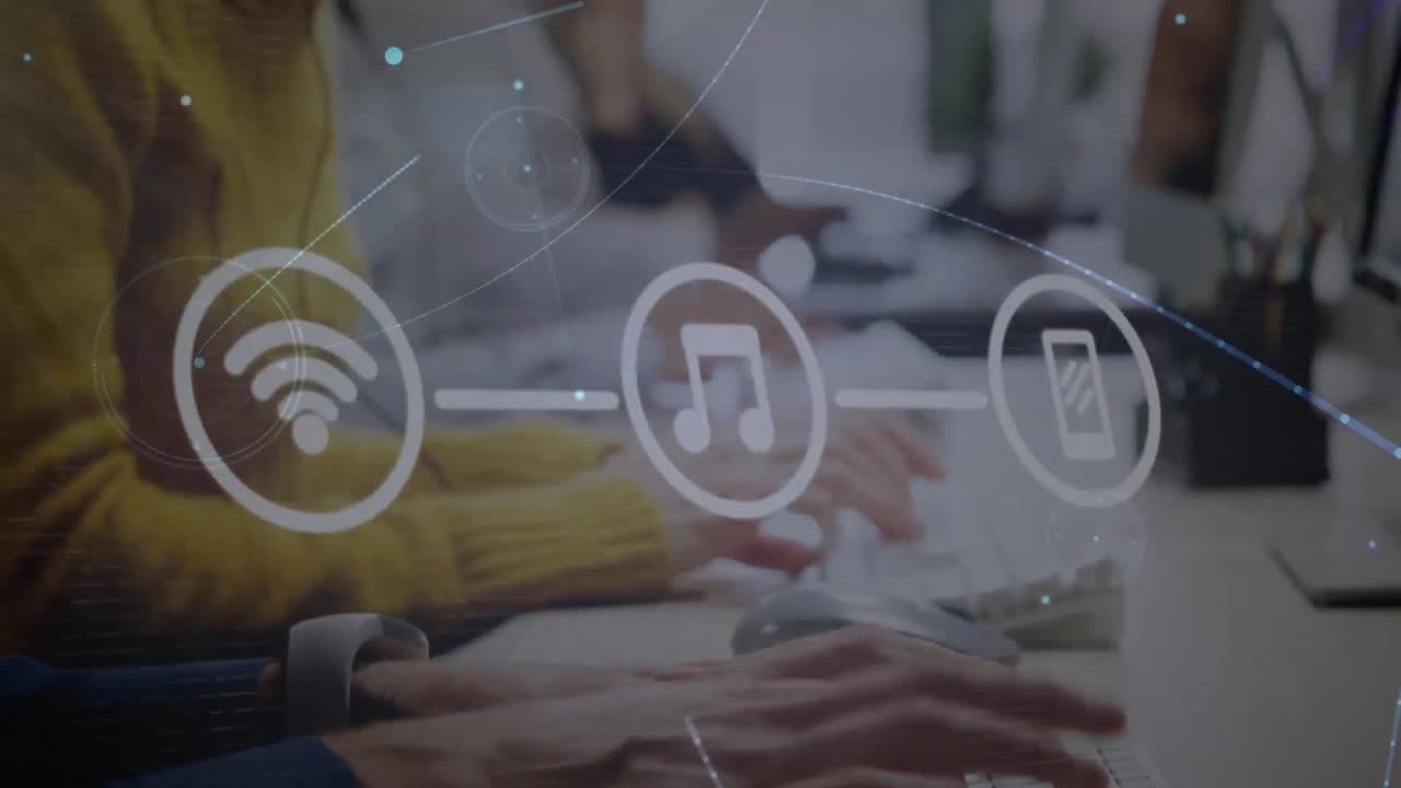 animación de empresarios y red de conexiones