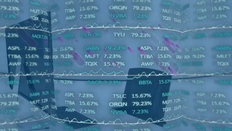 Animation-Der-Finanzdatenverarbeitung-über-Leerem-Büro