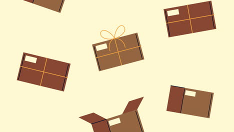 boxes delivery service pattern animation