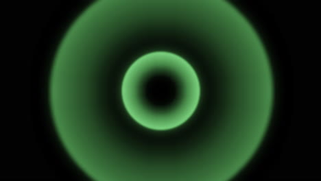 green circular radio diminishing wave radar signal motion graphic with black background. pulse from central point. use add or screen to remove background. vfx animation.