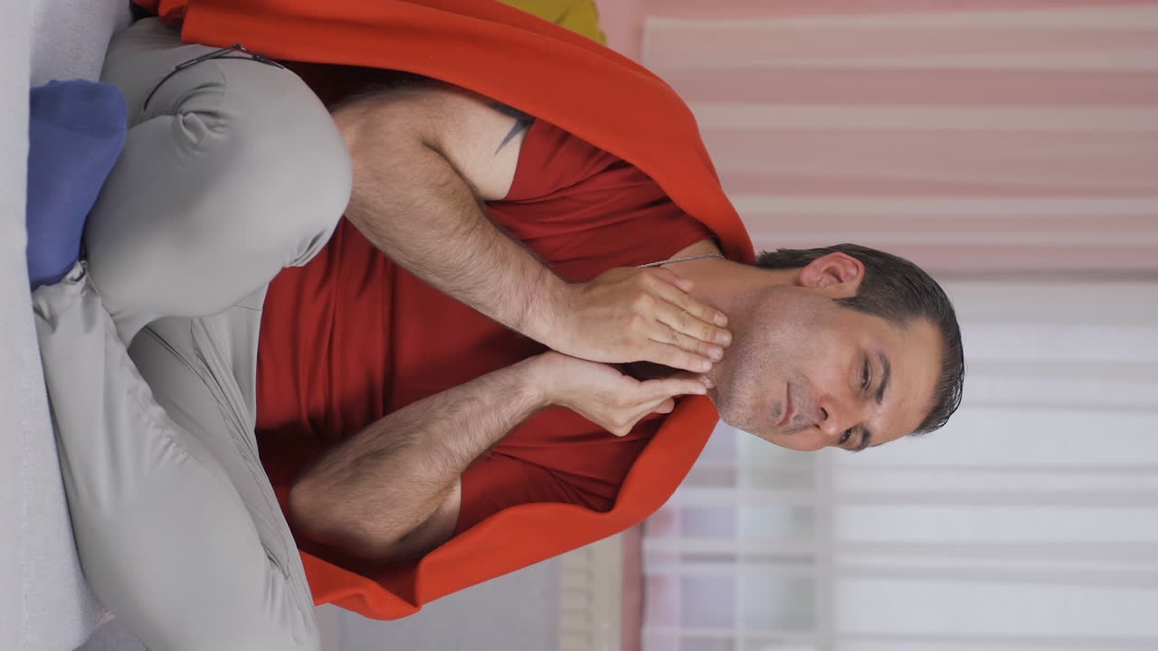 Vertical video of Swelling of the tongue and throat.