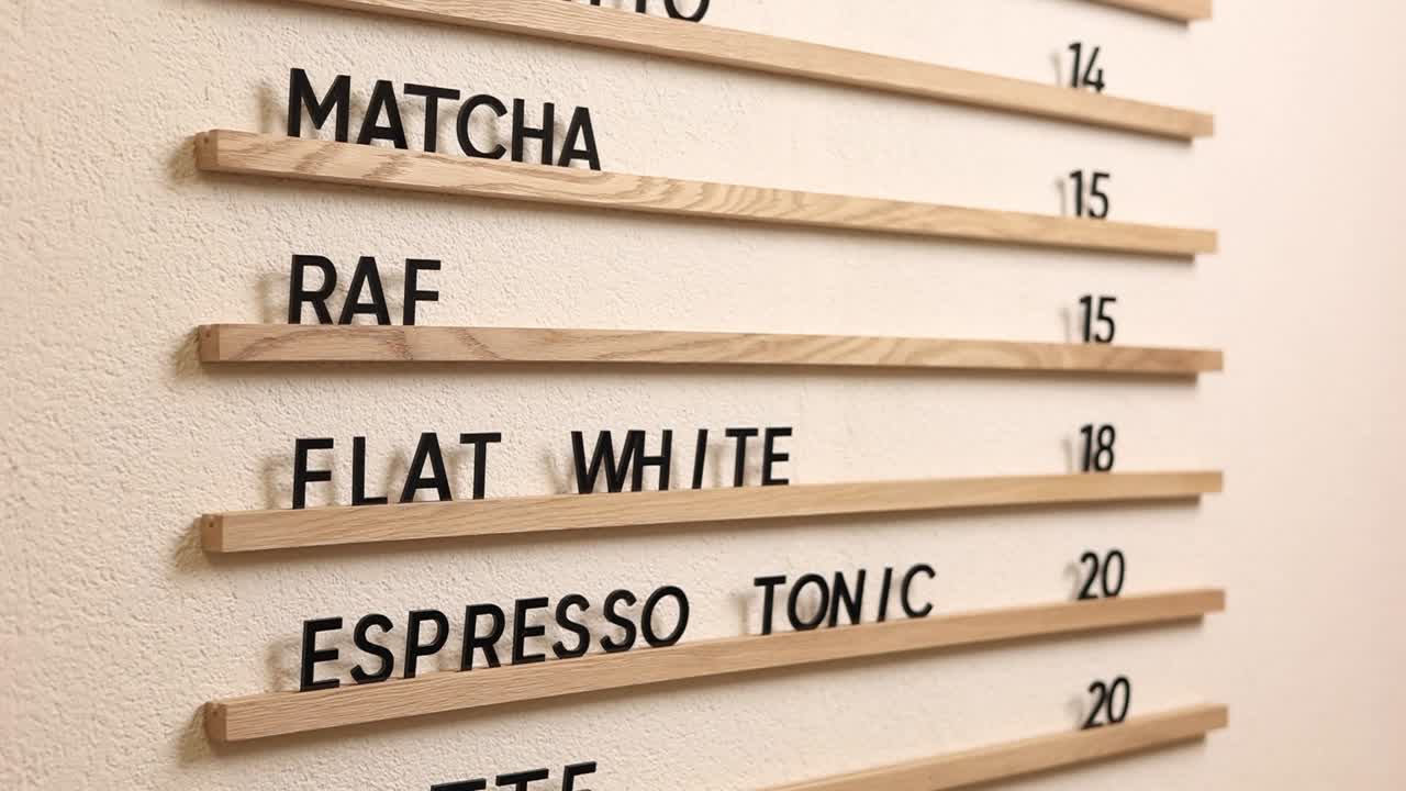 커피 메뉴 보드