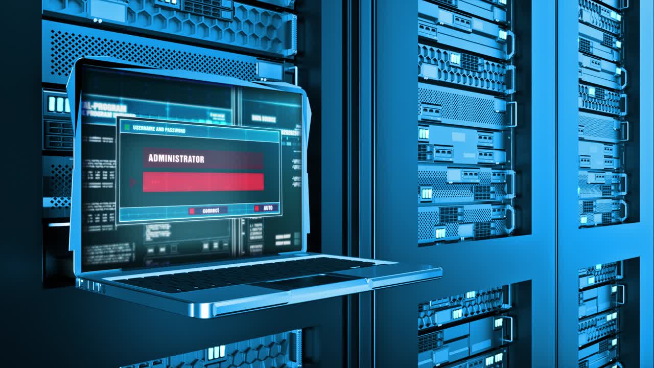 Cyber Attack Alert in Server Room