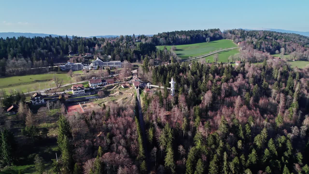 Wholesome panorama view of Chaumont Neuchatel Switzerland