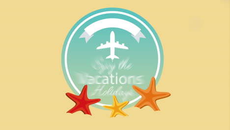 seal of enjoy vacations with airplane