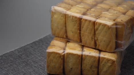 stack of packaged biscuits