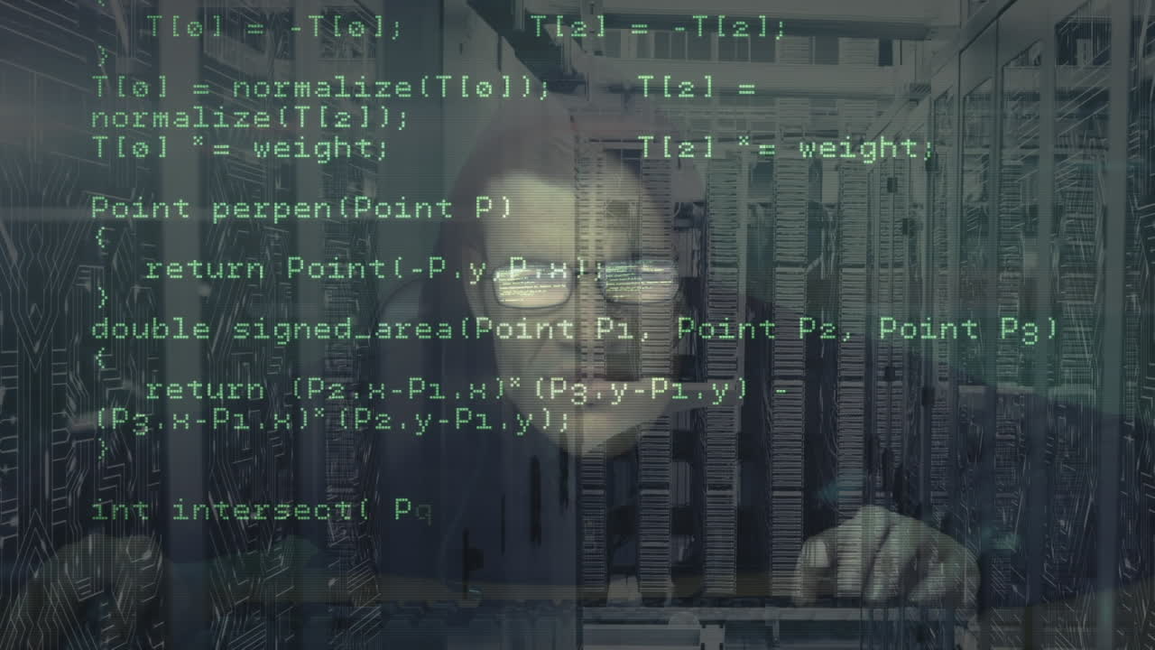 Animation of hooded man hacking a computer