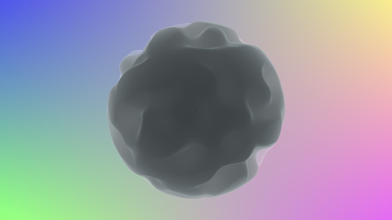 Contrasting colors black rock on vibrant backdrop