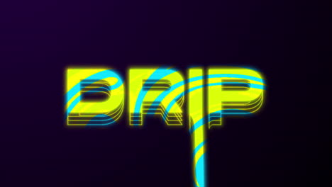 drip word meltdown animation for dj trance trap edm music backgrounds