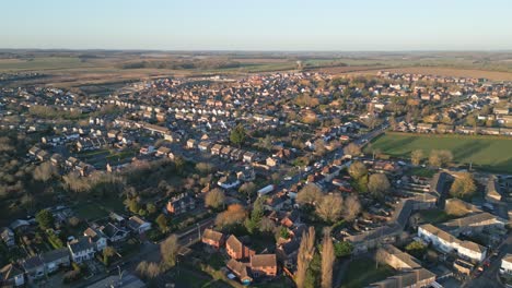 aerial footage shot in 4k of cambridge, uk