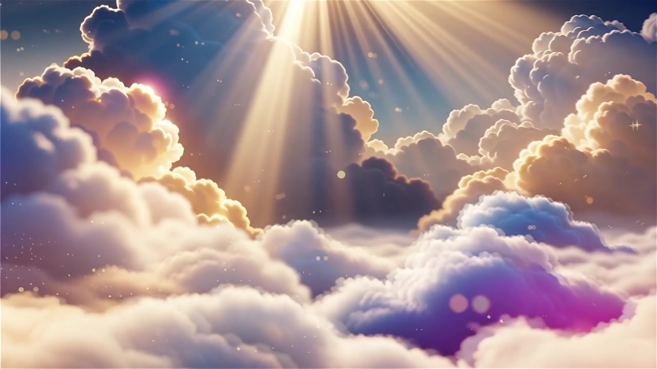 Christian Heavenly Light Worship Background