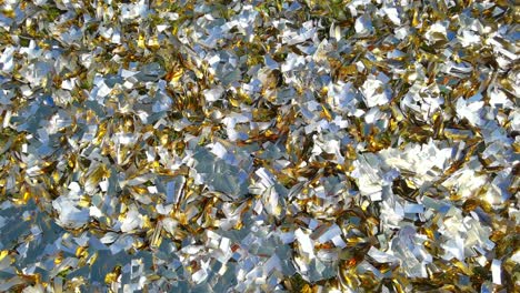 luxury gold glitter sparkle shining on the floor, festival and celebration background concept , 4k dci resolution.