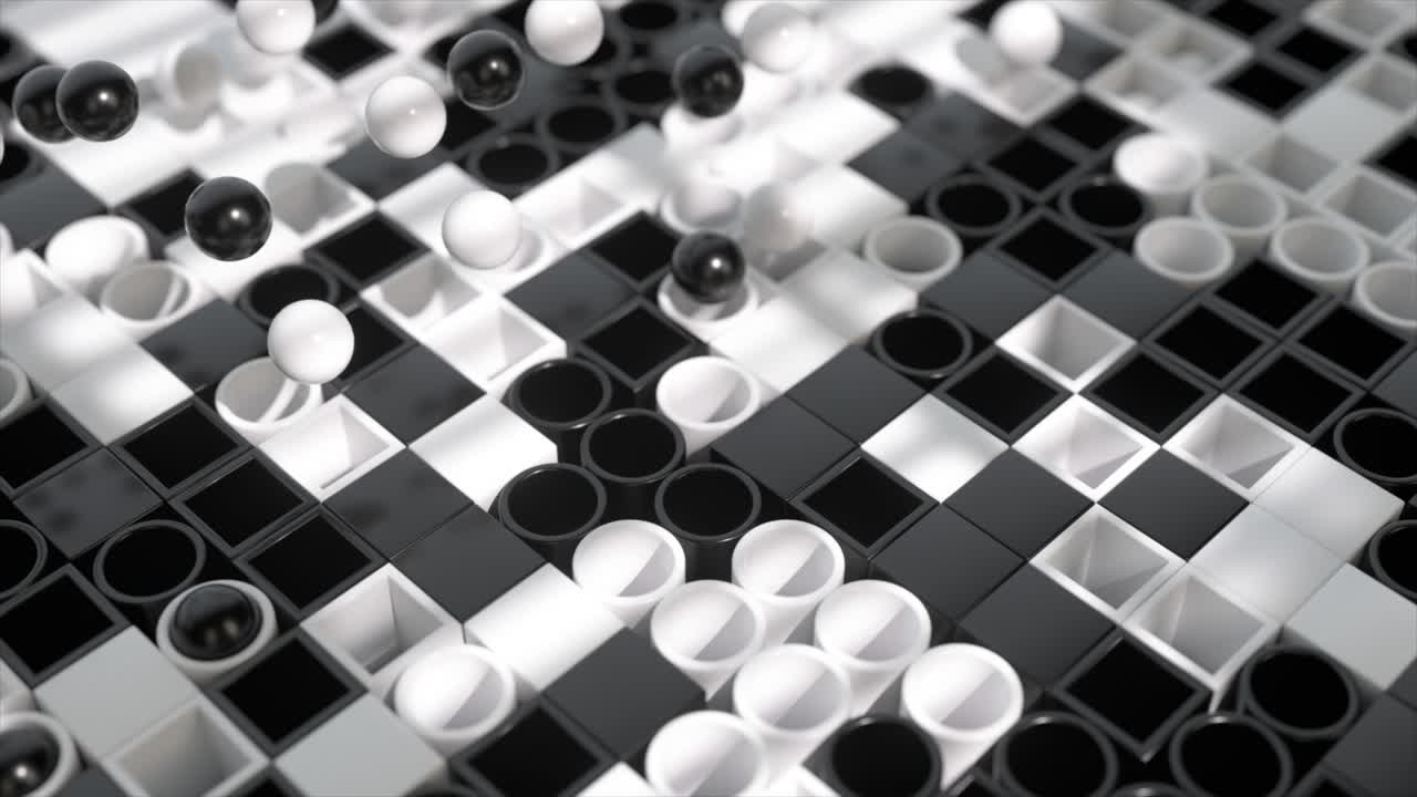 Abstract Chess Game Animation