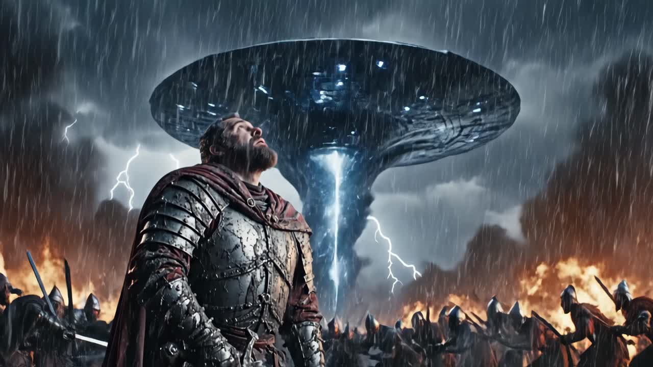 Medieval Knights Encounter a UFO