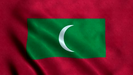 4k seamless loopable flag of maldives