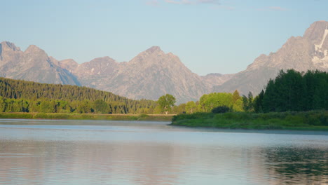 sunrise at oxbow bend, grand teton national park