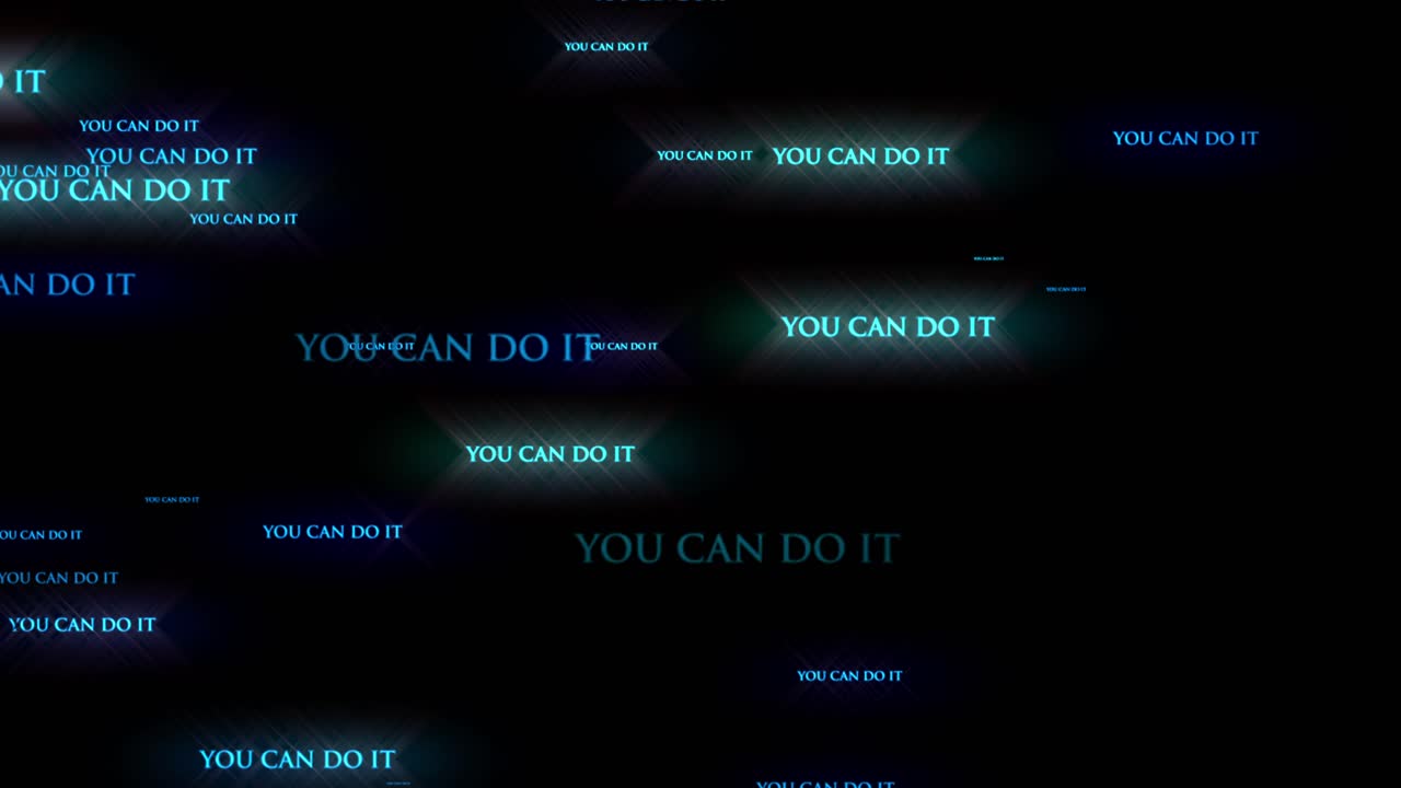 You can do it motivational blue text animation with flying through words effect