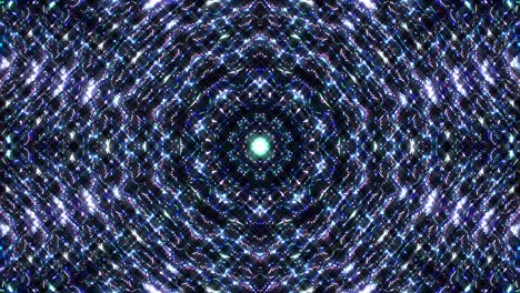 hermoso caleidoscopio abstracto que brilla, una luz radiante que regula los movimientos sutiles