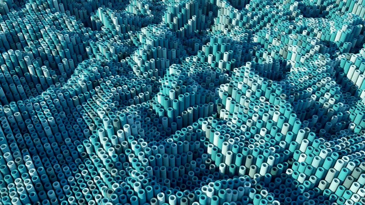 디지털 튜브에 배열 된 4k 추상적인 반지.