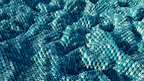 4k anillos abstractos dispuestos en tubos digitales.