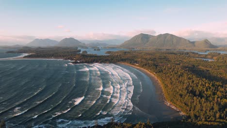 sunset drone footage 3 tofino bc, canada