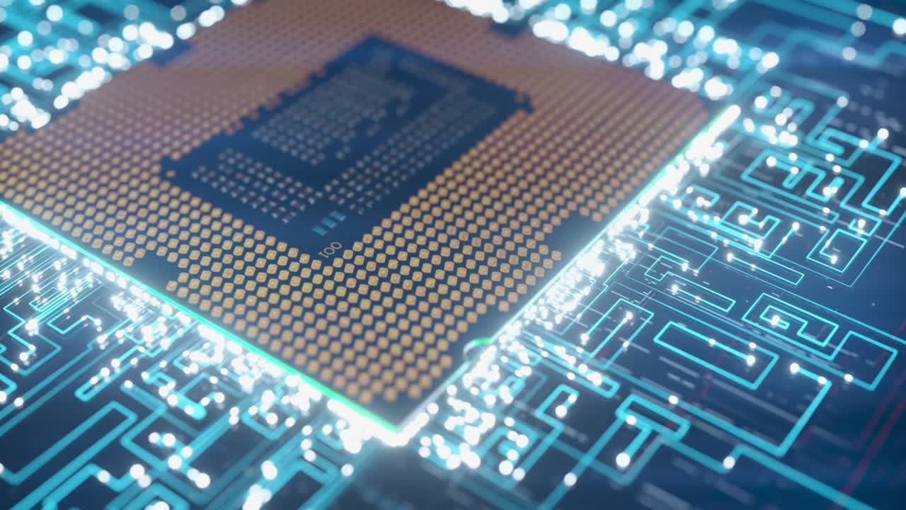 vista de cerca de un procesador de computadora