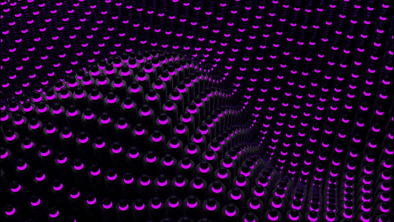 Abstract 3D Pattern with Purple and Black Shapes