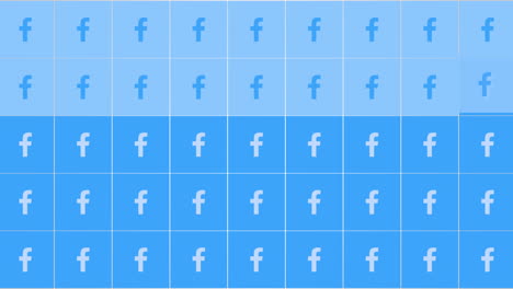 iconos de movimiento de la red social de facebook en un fondo simple 3