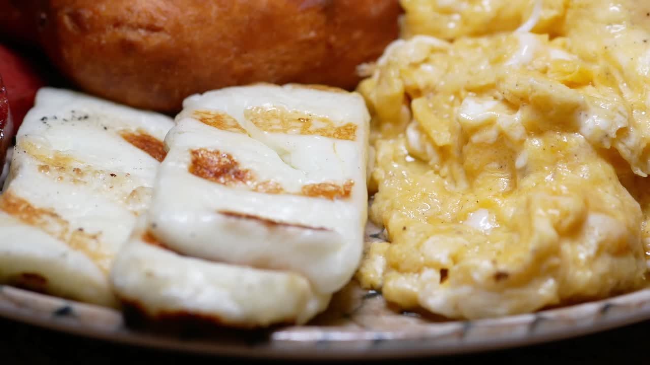 Grilled Cheese with Fried Eggs and Sausage Breakfast