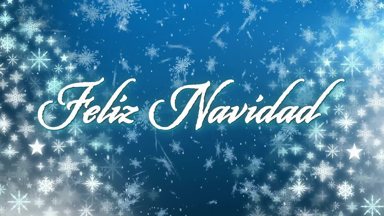 animación de texto de feliz navidad sobre el fondo del paisaje de invierno de navidad