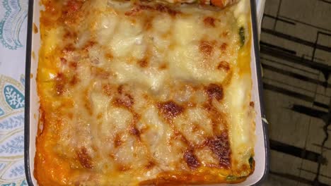 classic lasagna with bolognese and bechamel sauce