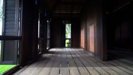 walk the wooden malays house.