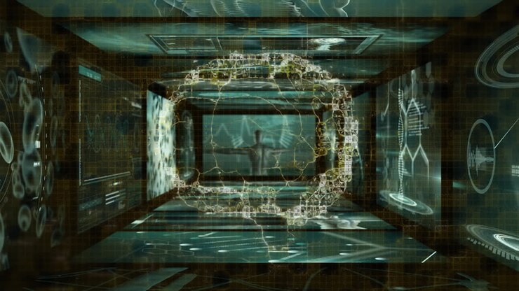 Animation of brain spinning over data processing