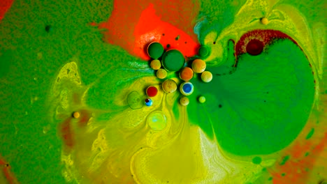 colors in motion, liquid effect, soap bubbles