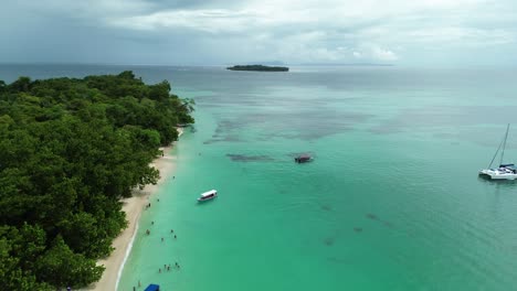 the zapatilla cays  bastimentos island, panama aerial view