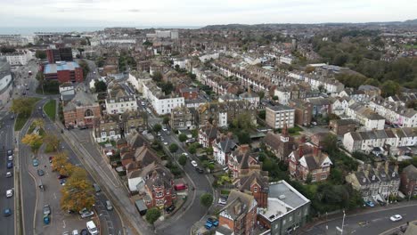 streets in folkestone kent uk aerial 4k footage