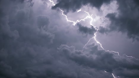 dramatic thunderstorm with lightning