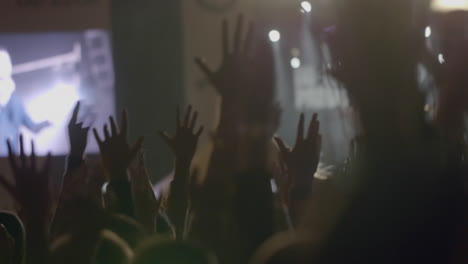 View-from-behind-of-some-cheering-fans-at-a-life-concert