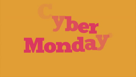 Moderner-Cyber-Monday-Text-Auf-Orangefarbenem-Farbverlauf