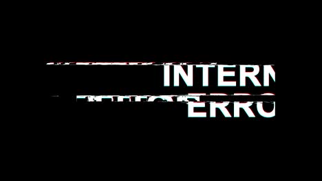 internal error glitch effect text digital tv distortion 4k loop animation