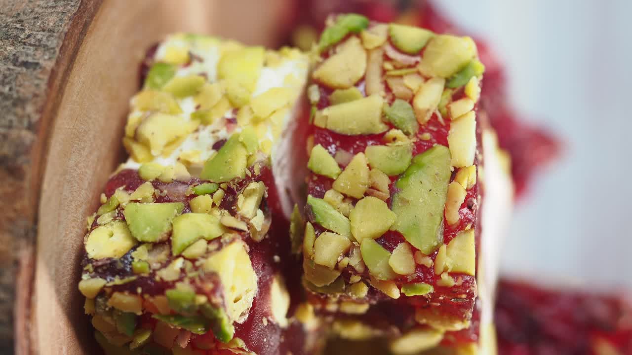 primer plano de las delicias turcas