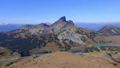 view of the black tusk from panorama ridge at the garibaldi provincial park in british columbia, canada