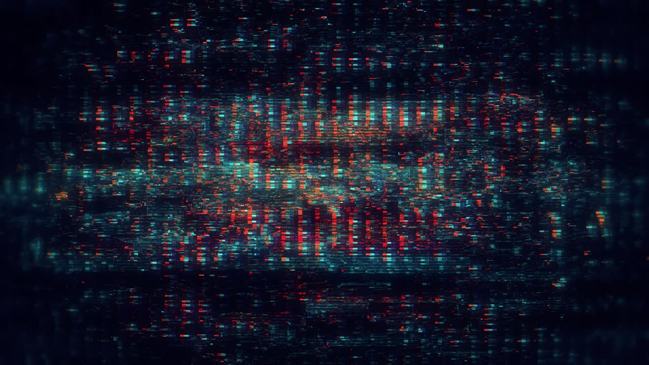 Abstract Digital Glitch Background with Flickering Data Noise