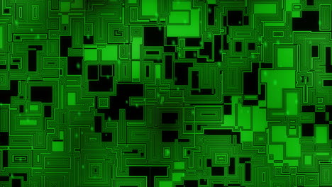 Animation-of-data-processing-over-computer-circuit-board