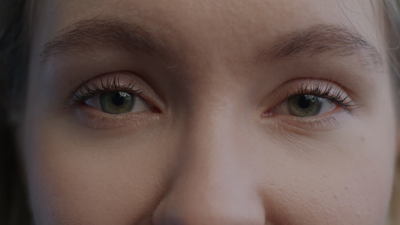 Close-up of a woman's face and eyes