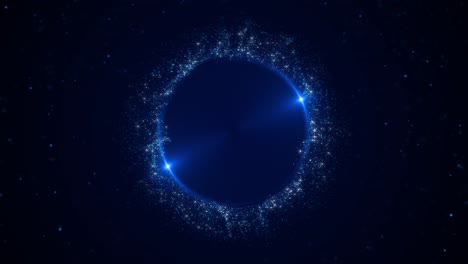 abstract circle background with glowing particles