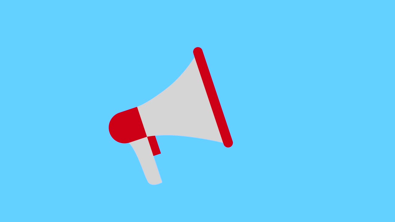 megáfono con sonido en íconos