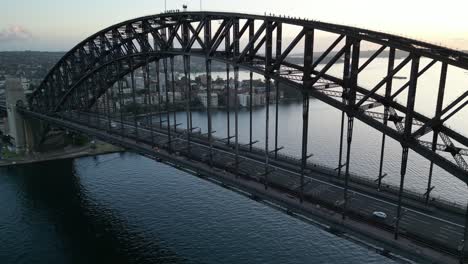 Amanecer-Cerca-Del-Puente-Del-Puerto-De-Sydney