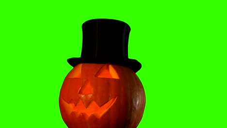 helloween pumpkin on green screen